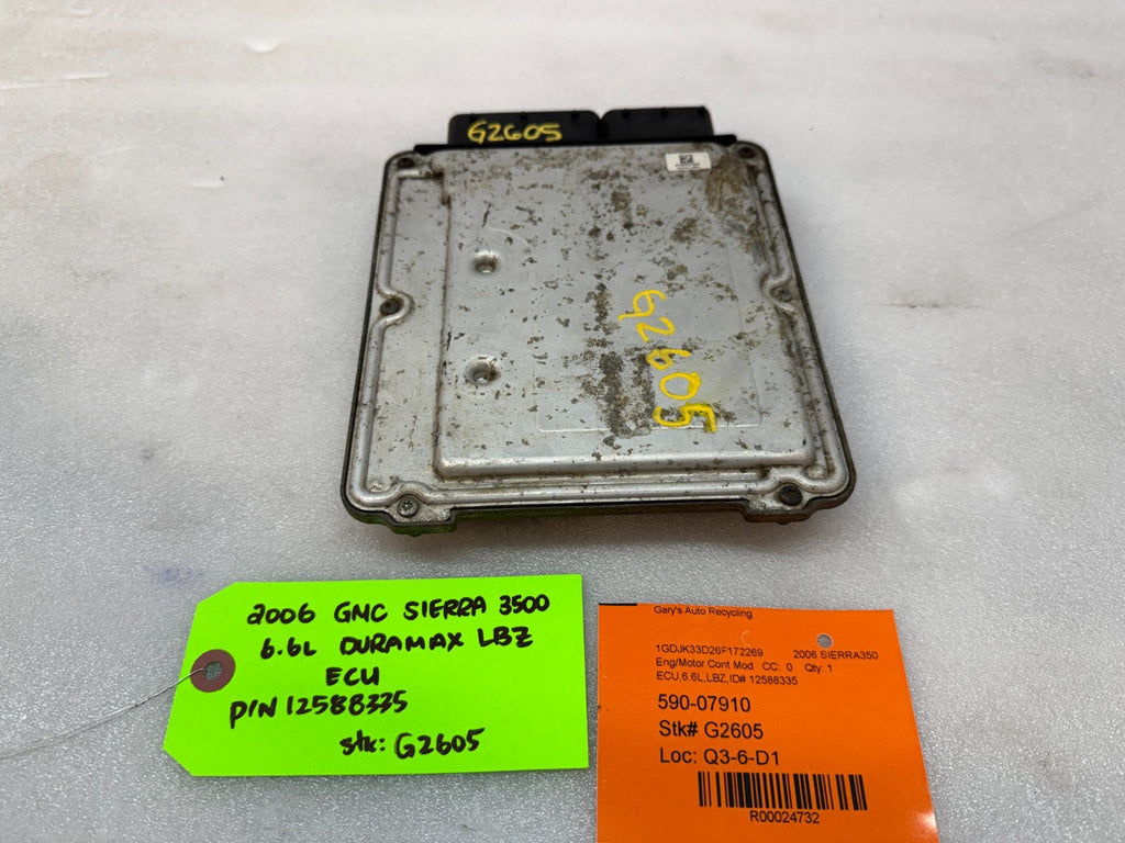 06 07 Chevrolet GMC 2500HD DURAMAX 6.6 LBZ ECM ECU ENGINE COMPUTER 12604137