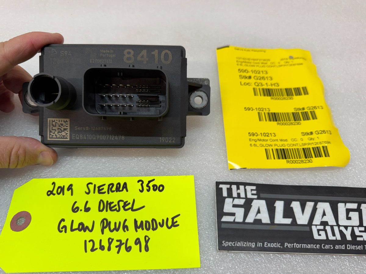19 CHEVROLET GMC SIERRA SILVERADO 6.6 2500 GPM GLOW PLUG CONTROL MODULE 12687698