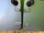 07-18 JEEP WRANGLER JK OEM FULL HARD DOORS SILVER WITH DOOR PANELS MIRROR KEY