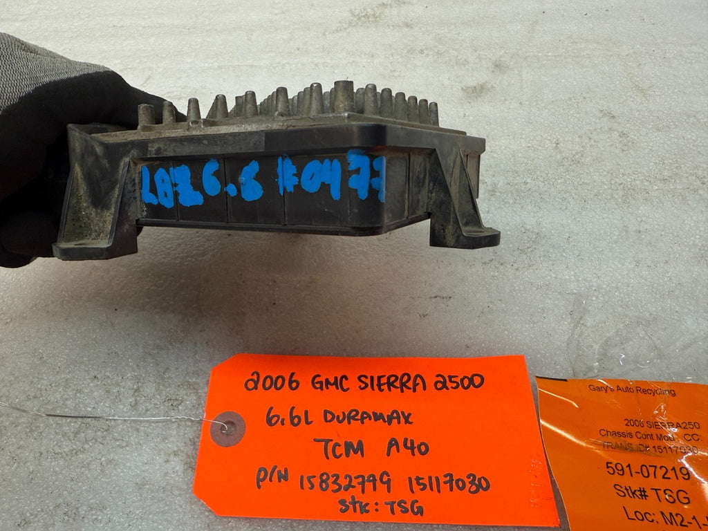 06 07 08 GMC SIERRA ALLISON A40 TRANSMISSION CONTROL MODULE TCM TCU A40 15117030