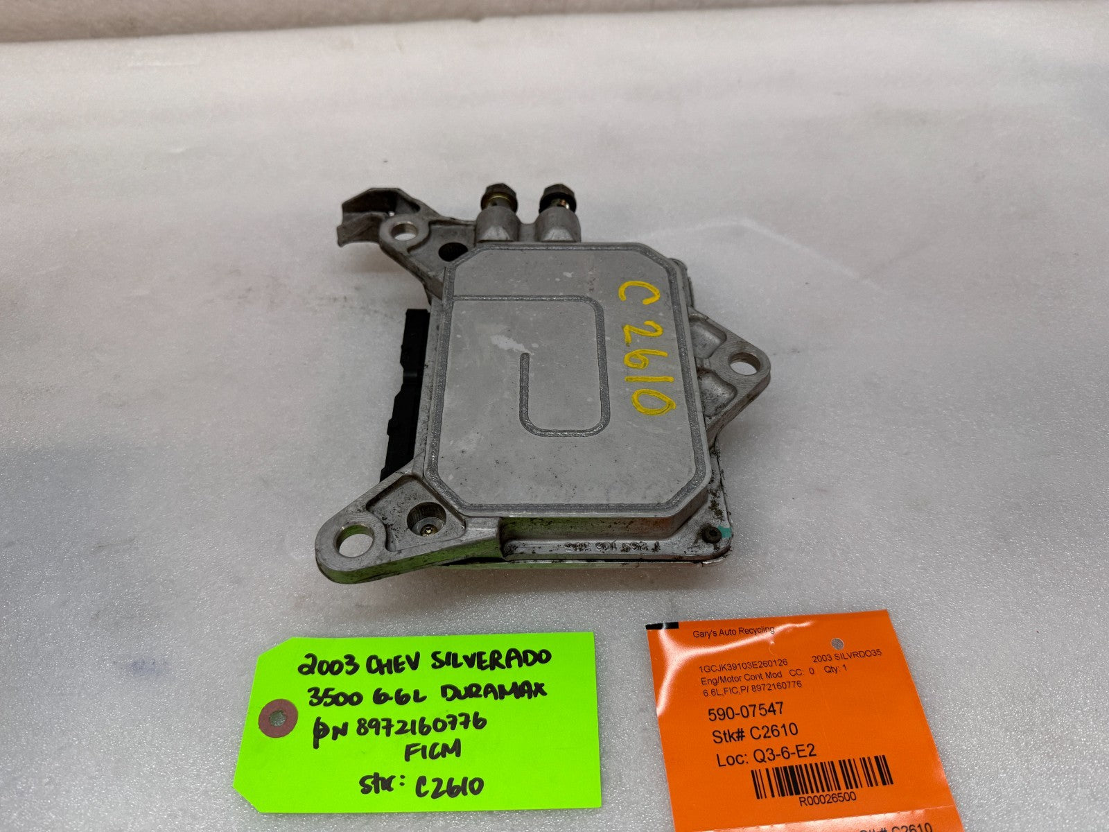 03 Chevrolet GMC LB7 6.6 DURAMAX FICM FUEL INJECTION CONTROL MODULE 8972160776