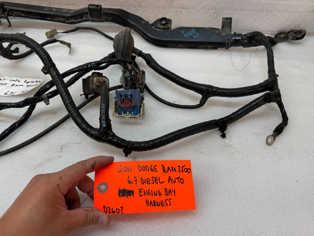 10 11 12 DODGE RAM 2500 3500 6.7 ENGINE BAY FIREWALL WIRING HARNESS P68084504AD
