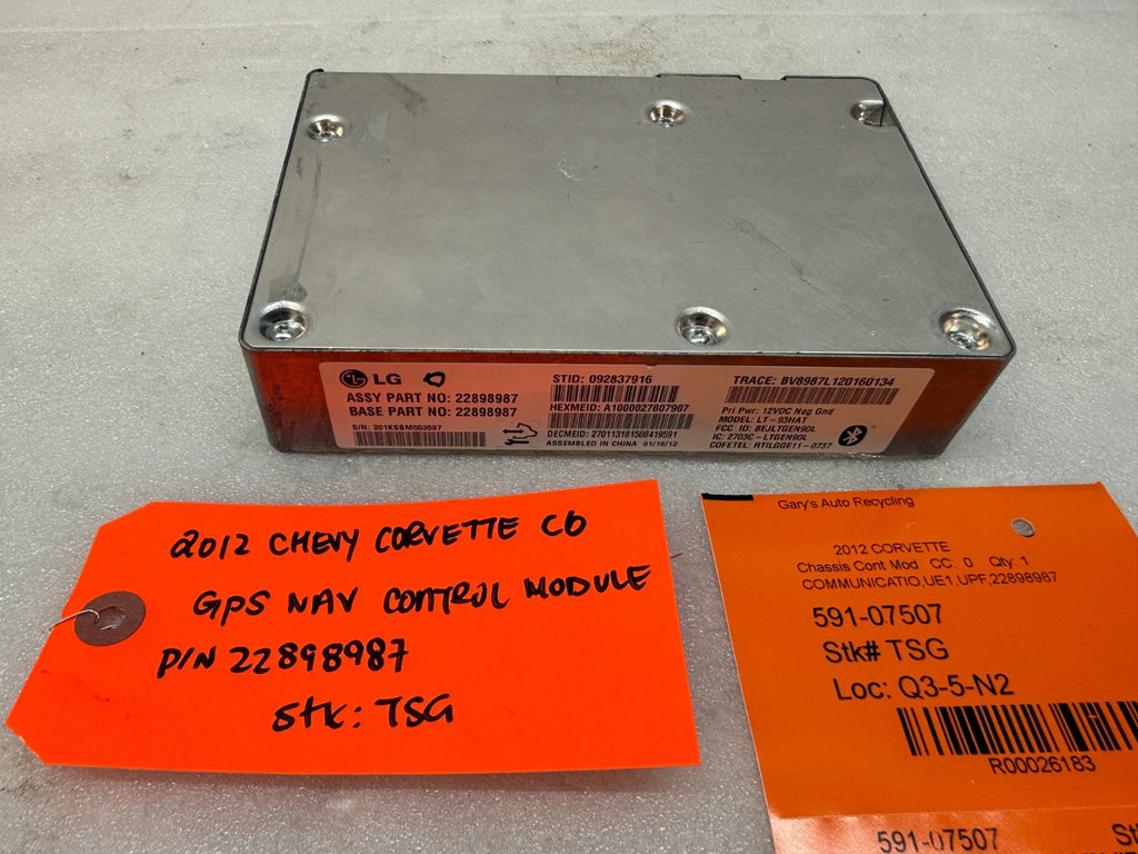 10-13 CHEVROLET CORVETTE C6 OEM ONSTAR COMMUNICATION MODULE 22898987