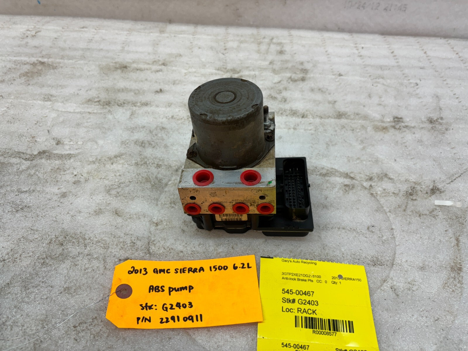 09-14 CHEVROLET GMC SILVERADO SIERRA 1500 6.2 ABS ANTI LOCK BRAKE PUMP 22910911