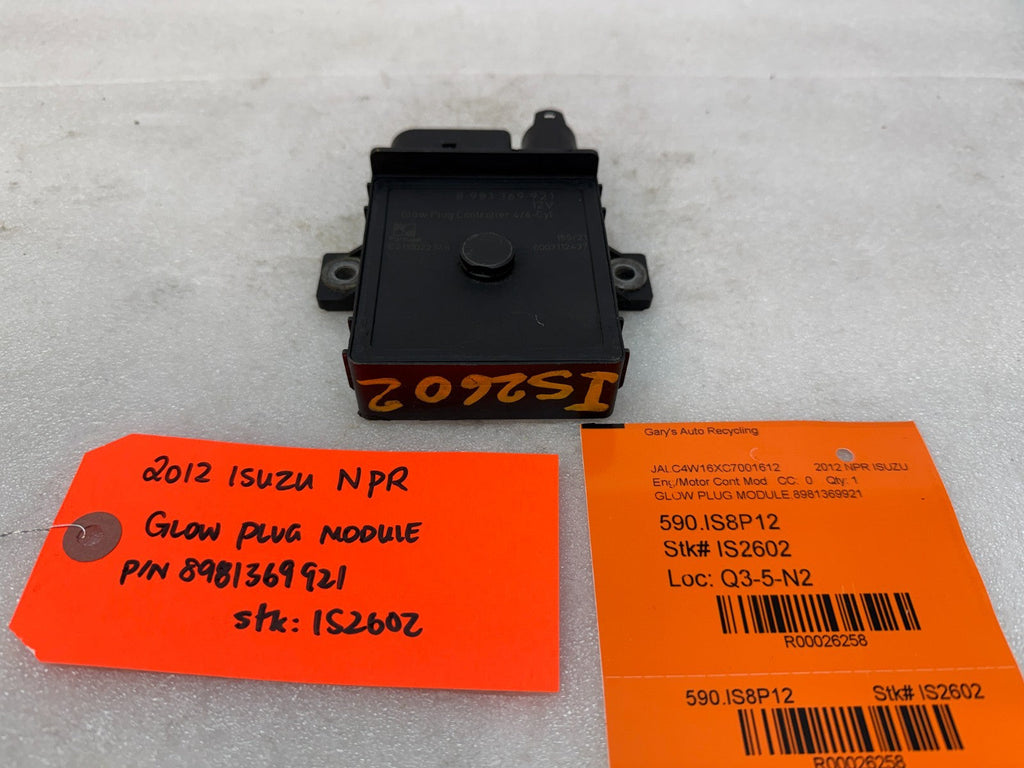 12 ISUZU NRR NPR NQR 5.2 4HK1-TC GLOW PLUG CONTROL MODULE GPM 8981369921