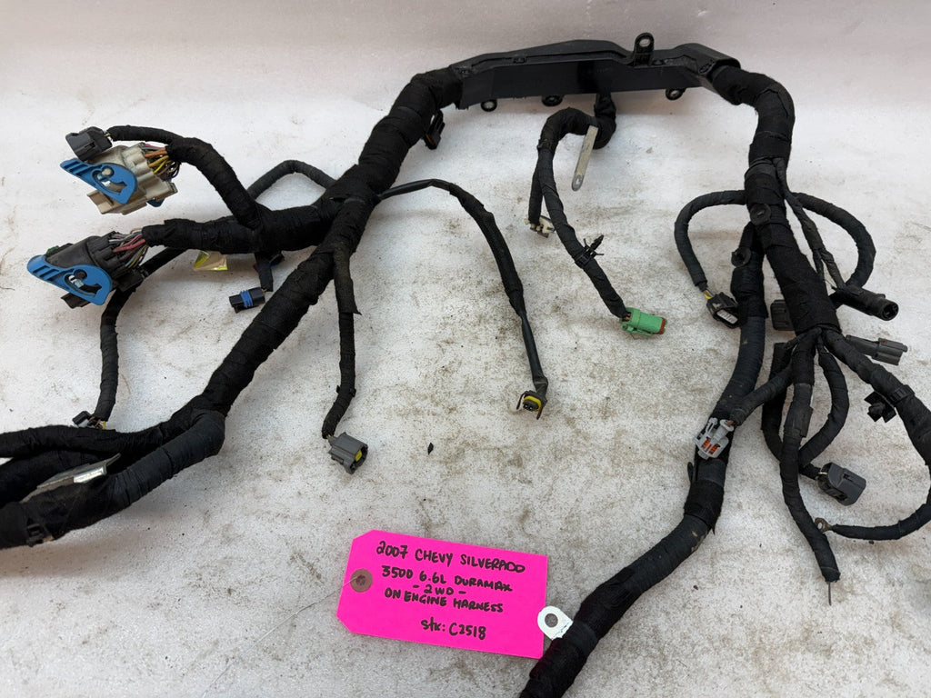 06 07 GMC CHEVROLET 2500HD DURAMAX 6.6 LBZ ENGINE MOTOR WIRING HARNESS LOOM