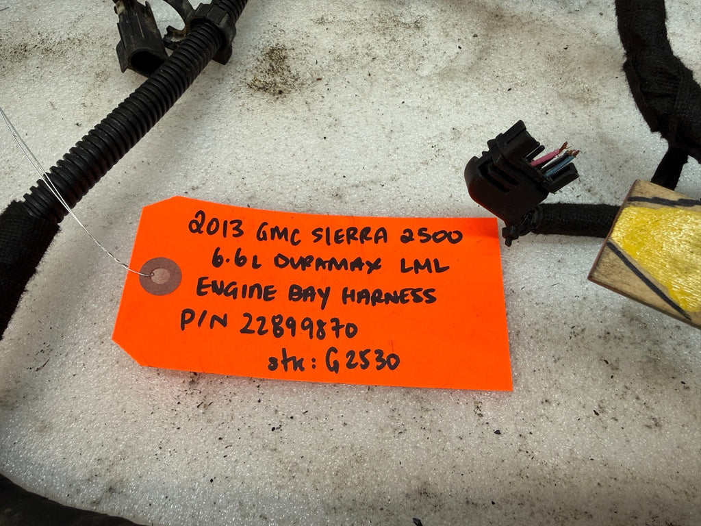 13 GMC SIERRA CHEVROLET SILVERADO 3500HD DURAMAX 6.6 LML ENGINE WIRING HARNESS