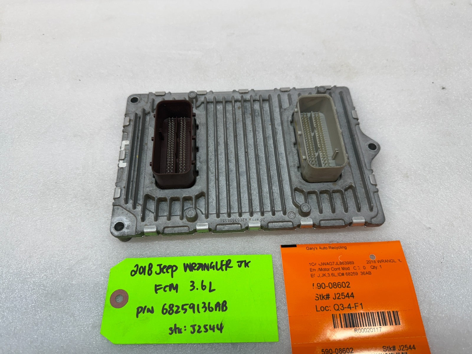 16 17 18 JEEP WRANGLER JK 3.6 AUTO TRANS ENGINE COMPUTER ECM ECU P68259136AB