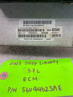 03 JEEP LIBERTY 3.7 AUTOMATIC ENGINE COMPUTER ECM ECU 56044623AE