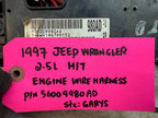 1997 JEEP WRANGLER TJ 2.5 ENGINE MANUAL TRANS FUSE BOX HARNESS LOOM 56009980AD