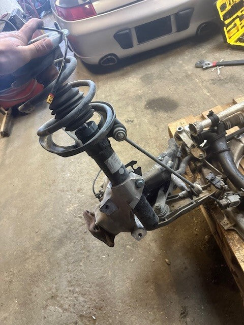 07-09 PORSCHE 997TT 997 TURBO LEFT FRONT SUSPENSION KNUCKLE KNEE SHOCK 13K!