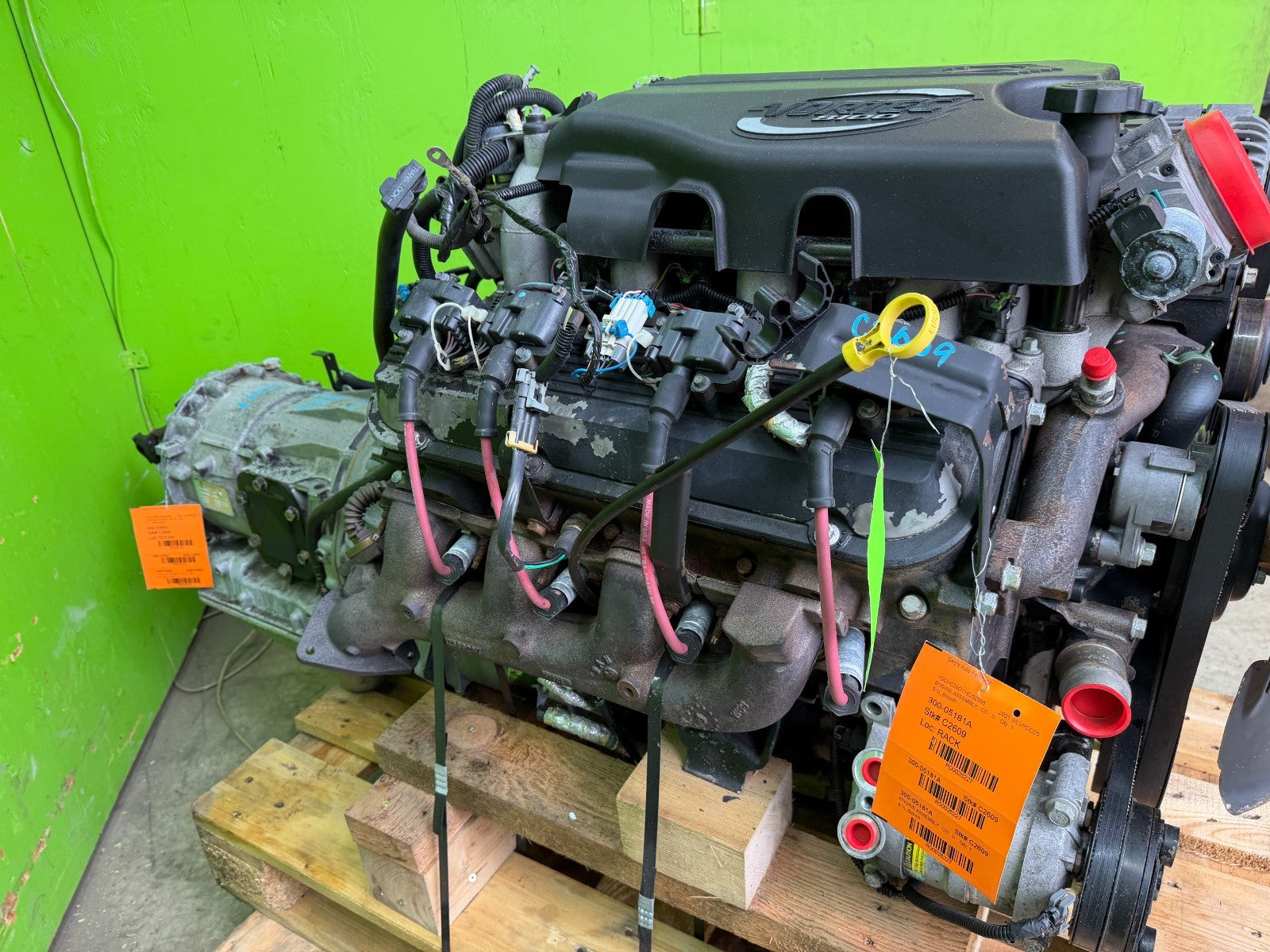 01-03 CHEVROLET GMC 8.1 VORTEC ALLISON 2WD ENGINE TRANSMISSION COMPLETE SWAP
