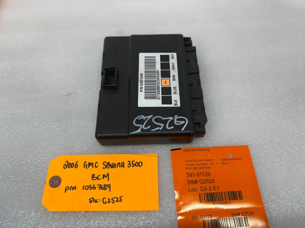 03-06 Chevrolet GMC SAVANA EXPRESS BODY CONTROL MODULE BCM 10367689