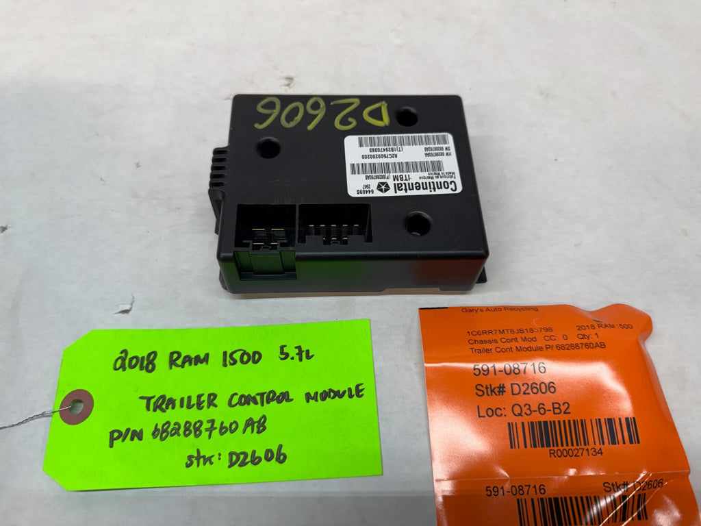 13-24 DODGE RAM SPORT 1500 TRAILER BRAKE CONTROL MODULE 68288760AB 63k