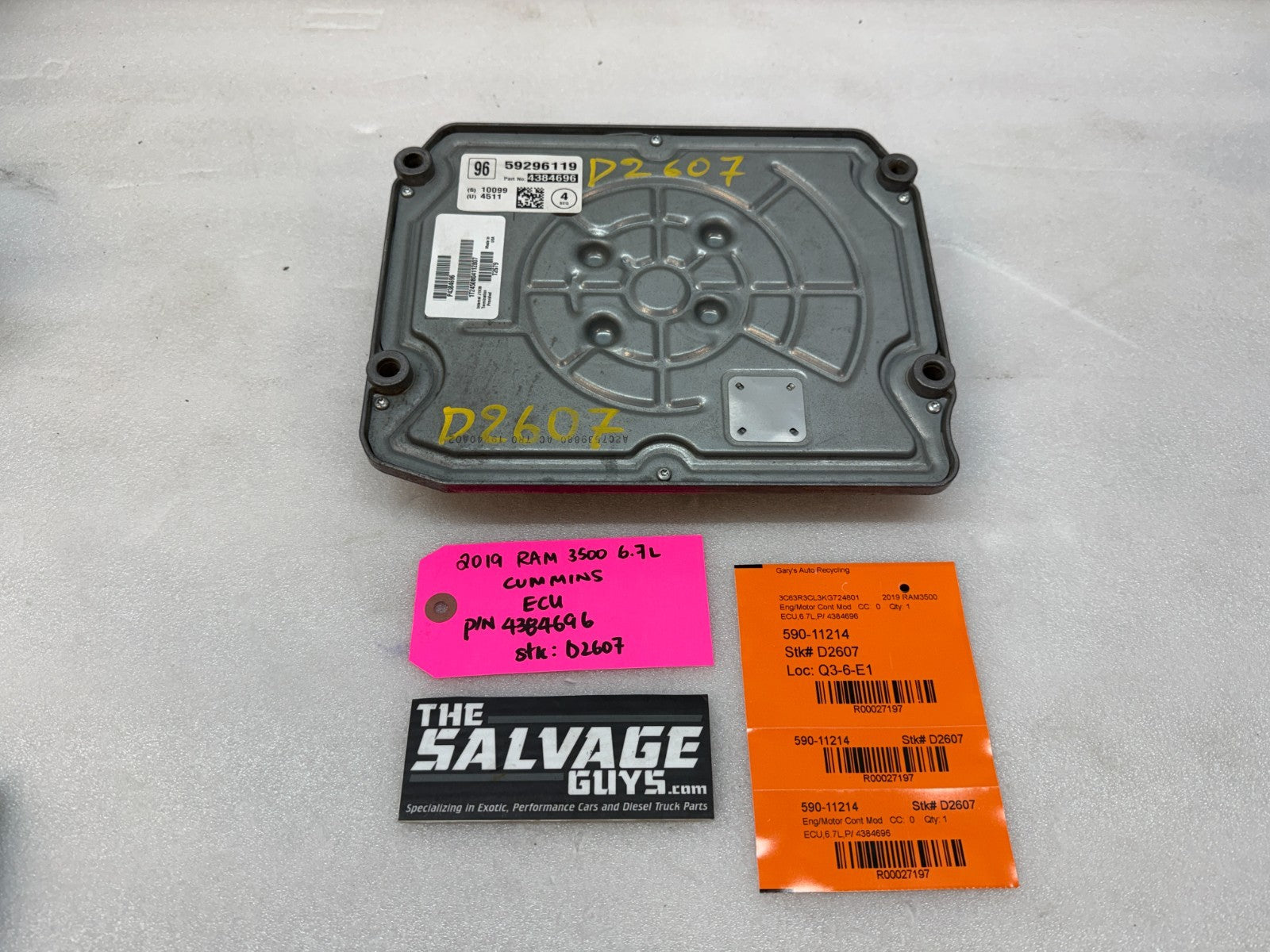 19 20 21 DODGE RAM 2500 3500 6.7 CUMMINS ENGINE COMPUTER ECU ECM 4384696