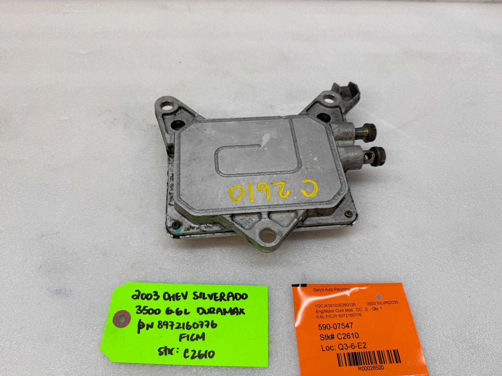 03 Chevrolet GMC LB7 6.6 DURAMAX FICM FUEL INJECTION CONTROL MODULE 8972160776