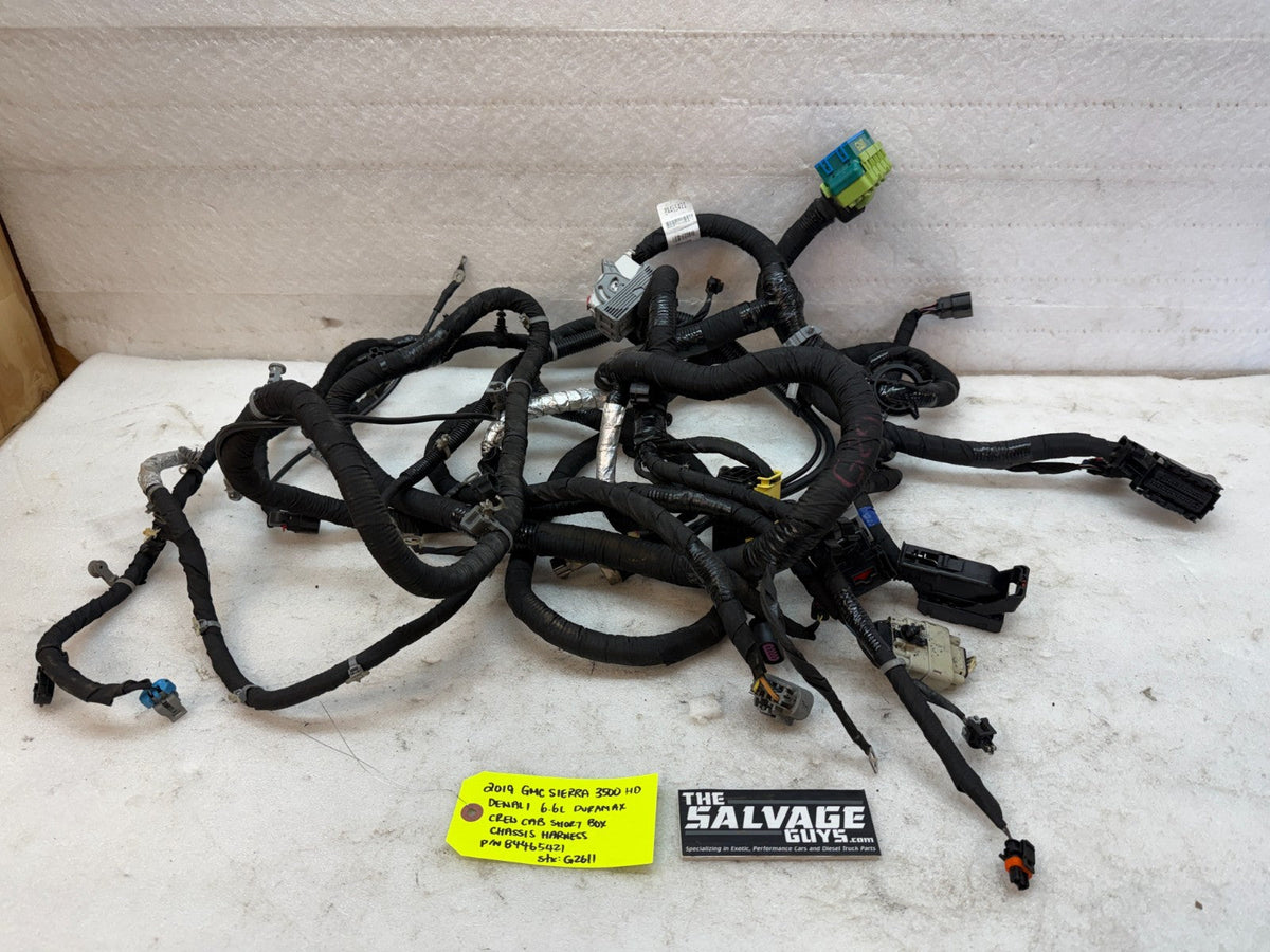 18 19 Chevrolet GMC 2500HD 3500 4wd CREW CAB SHORT BOX CHASSIS WIRING HARNESS