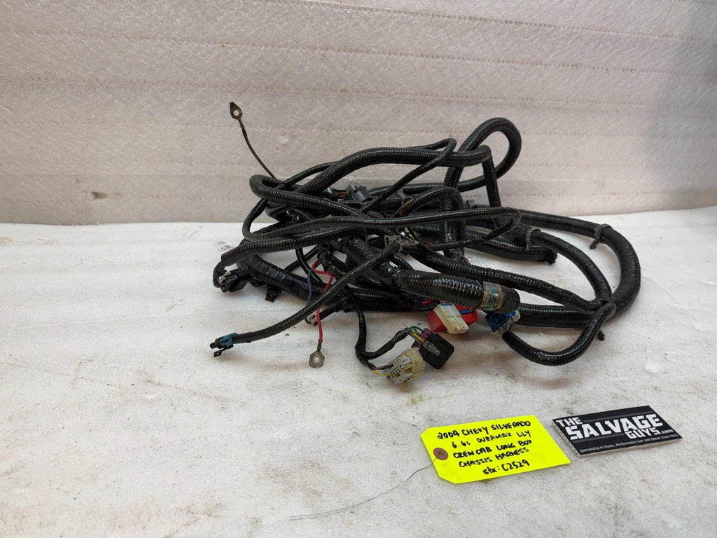 04 05 Chevrolet GMC 2500HD 3500 4wd LLY CREW CAB LONG BOX CHASSIS WIRING HARNESS