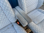 93 VW EUROVAN T4 OEM GREY CLOTH FRONT SEATS ON SWIVEL BASES SWIVEL SEAT