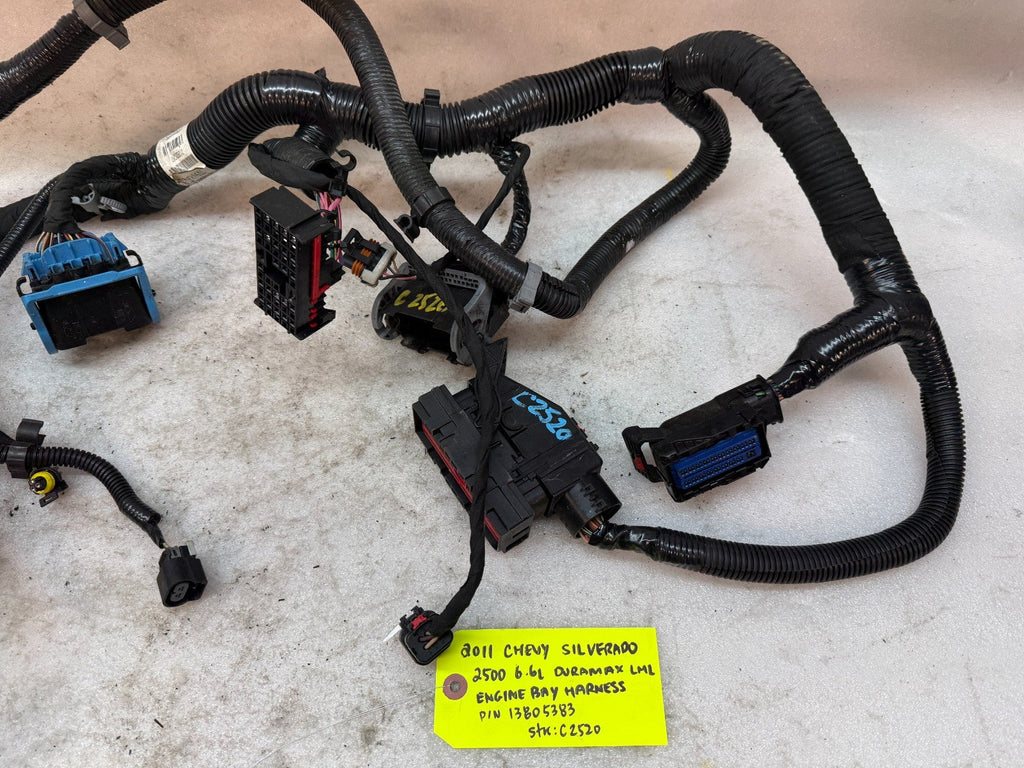 11 GMC SIERRA CHEVROLET SILVERADO 3500HD DURAMAX 6.6 LML ENGINE WIRING HARNESS