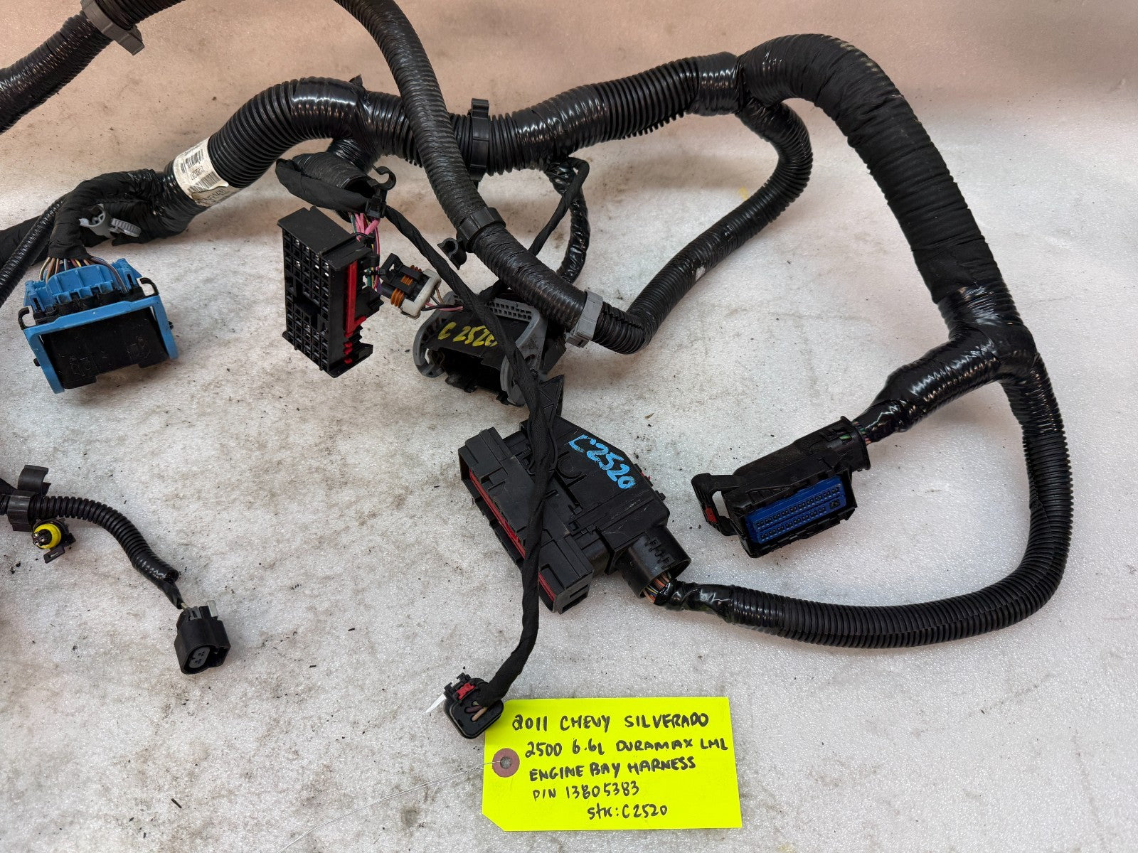 11 GMC SIERRA CHEVROLET SILVERADO 3500HD DURAMAX 6.6 LML ENGINE WIRING HARNESS