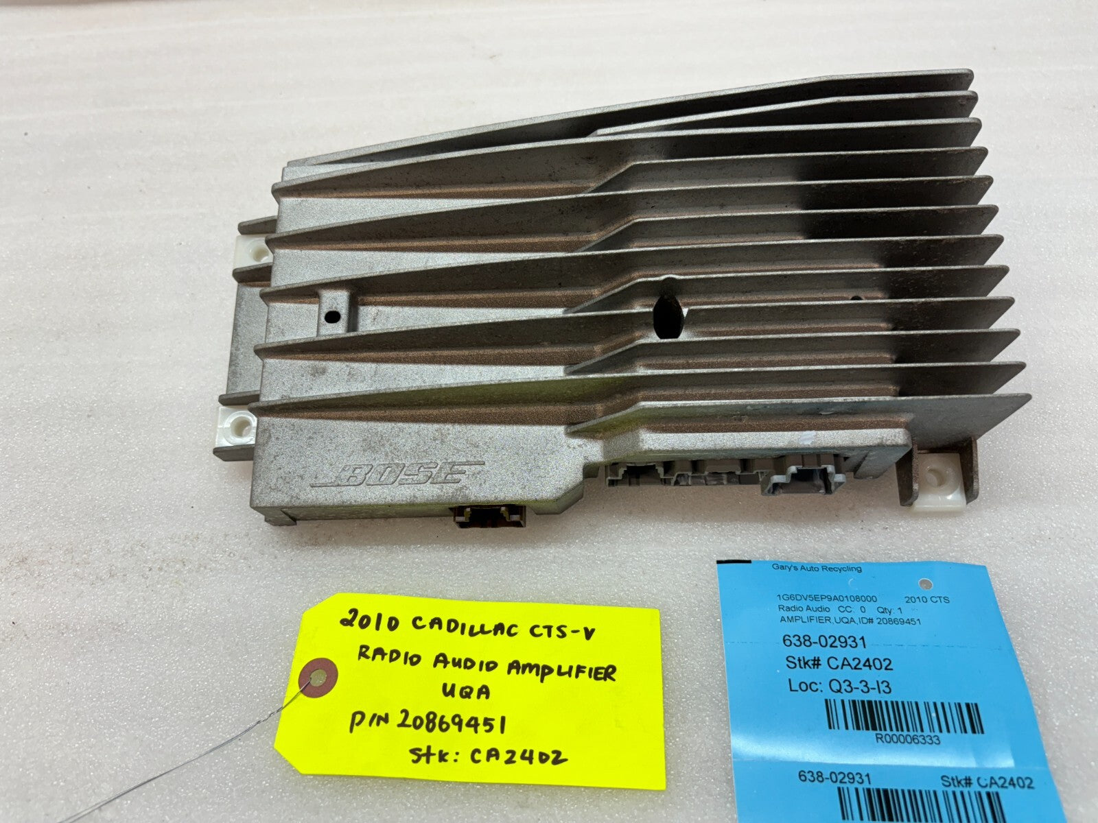 10 CADILLAC CTS-V CTSV OEM BOSE STEREO RADIO AMP AMPLIFIER 20869451 08-15