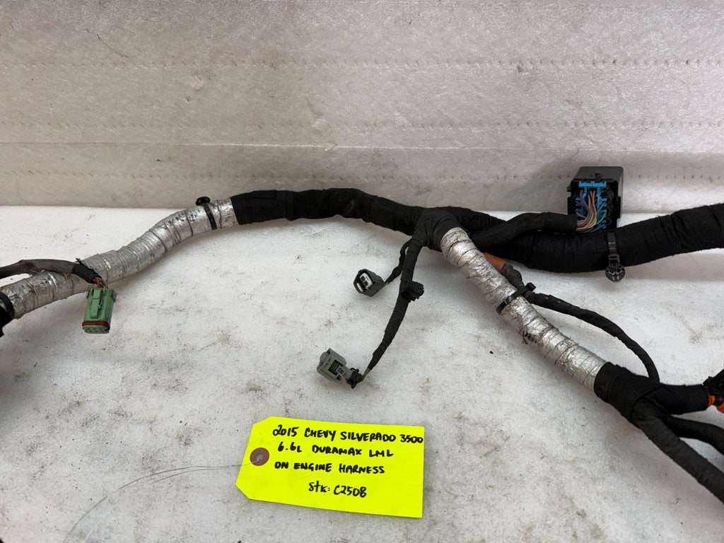 15 GMC SIERRA CHEVROLET SILVERADO 3500HD DURAMAX 6.6 LML ENGINE WIRING HARNESS