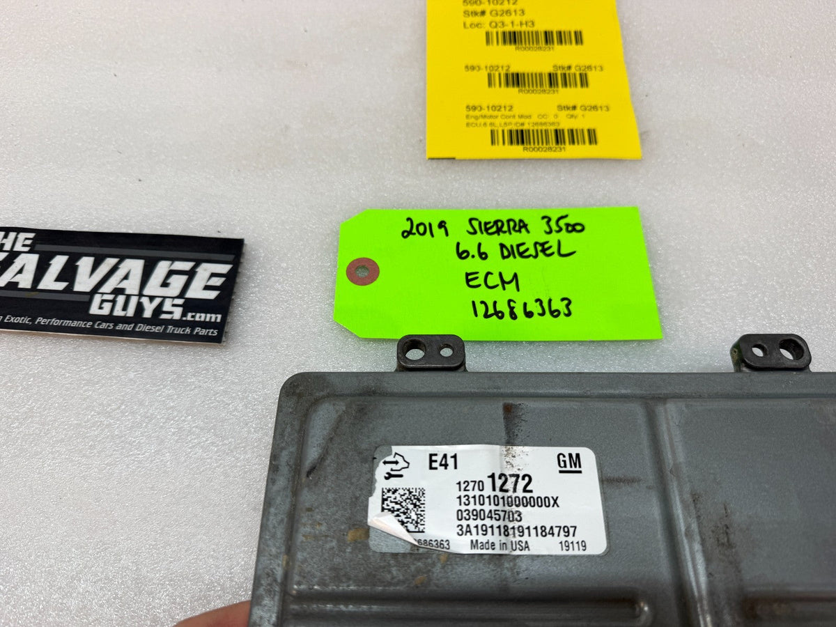 17-21 CHEVROLET GMC 3500 6.6 L5P DURAMAX DIESEL ENGINE COMPUTER ECM ECU 12686363