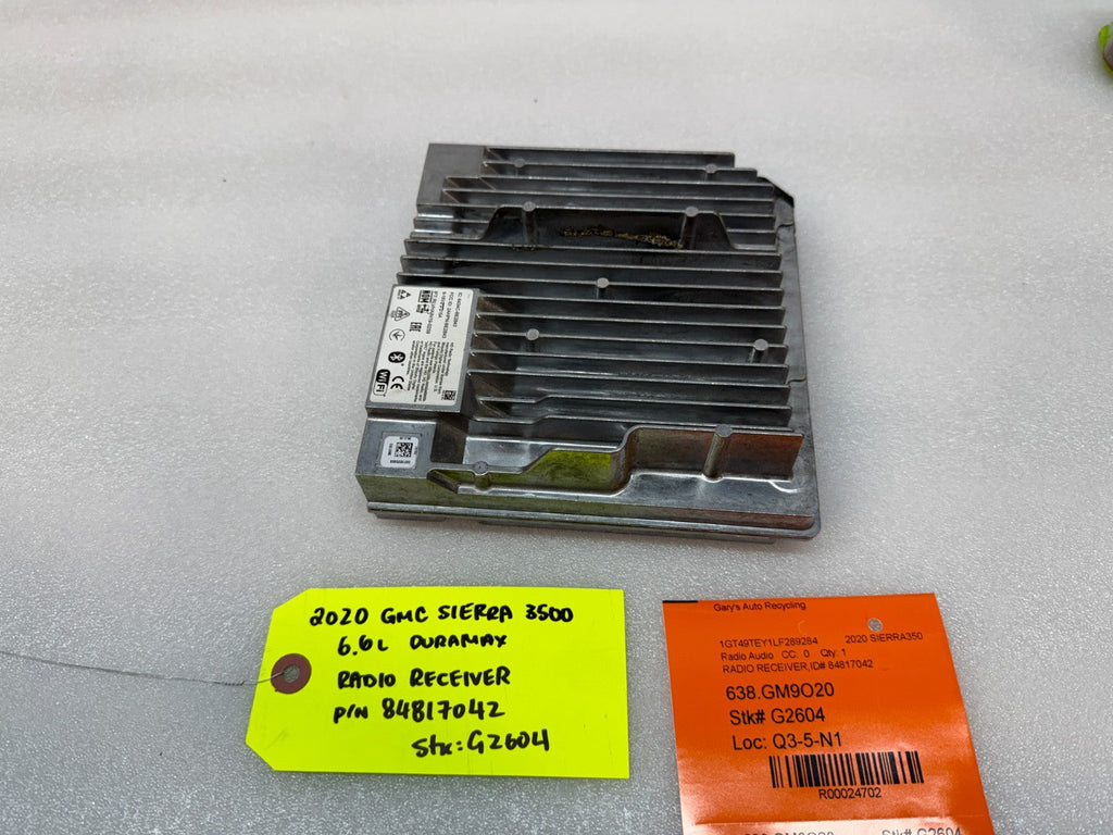 20 Chevrolet GMC SIERRA SILVERADO RADIO RECEIVER MODULE 19-23 84817042