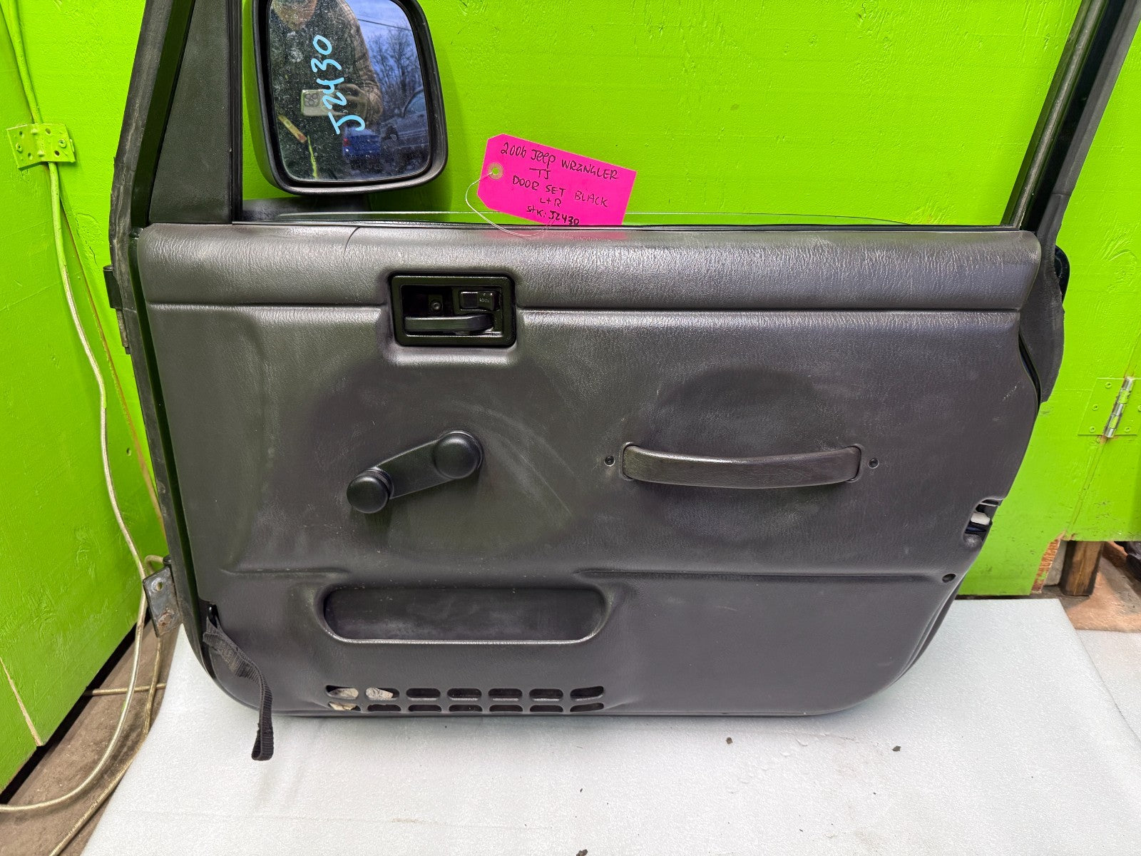 06 JEEP WRANGLER TJ LJ OEM FULL HARD DOORS COMPLETE KEY MIRRORS BLACK 97-06