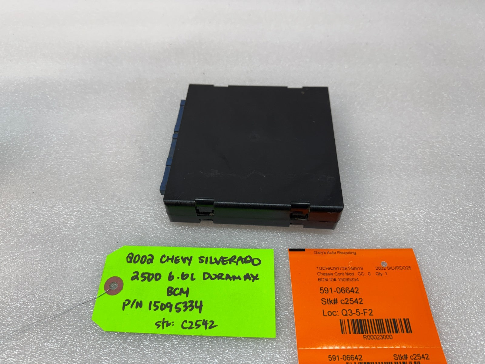 01 02 Chevrolet GMC DURAMAX LB7 6.6 BODY CONTROL MODULE BCM 15095334