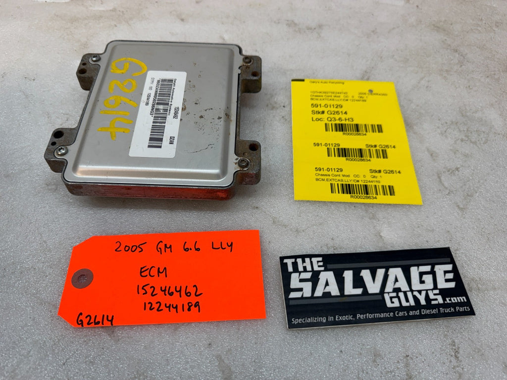 04 05 GMC CHEVROLET SILVERADO 2500HD 3500HD 6.6 LLY ENGINE ECU ECM 12244189