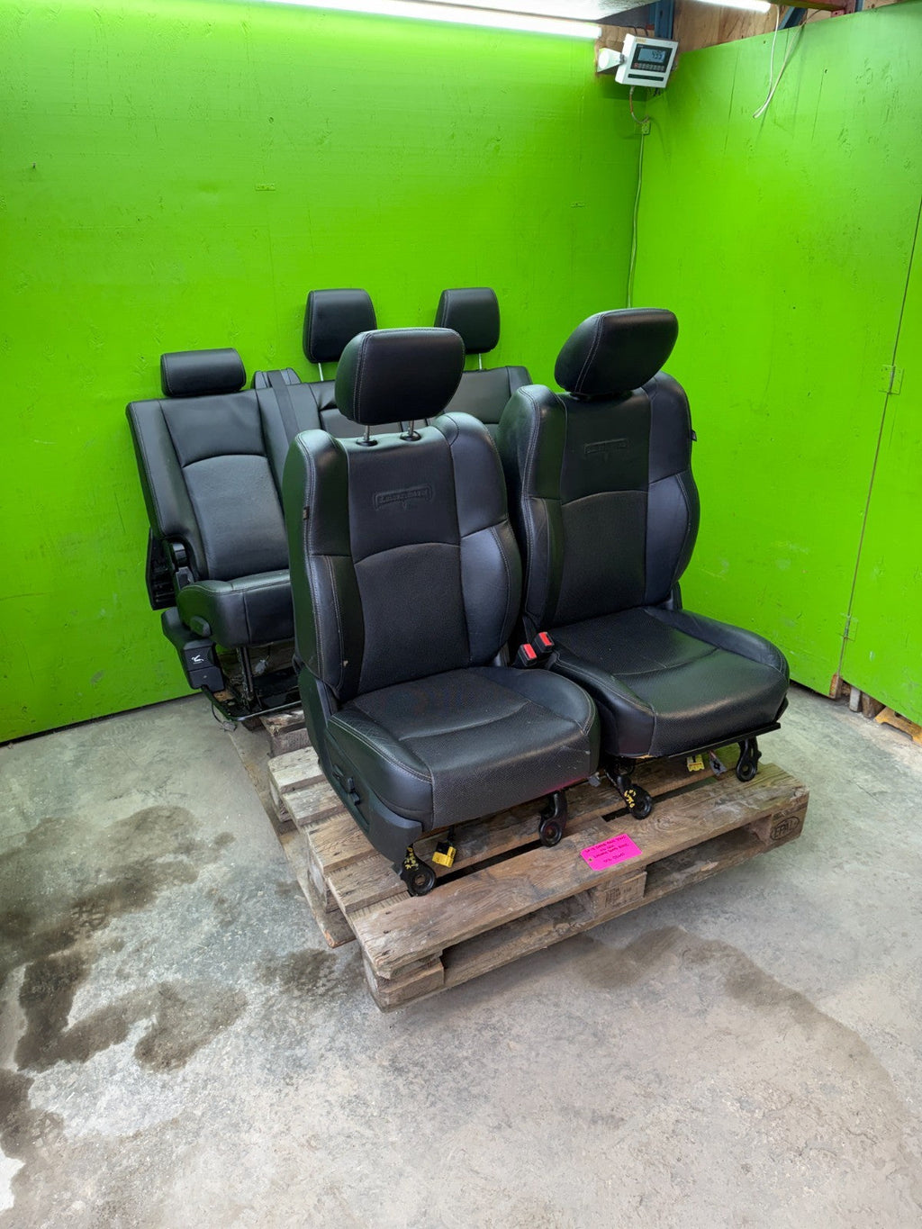 13-18 DODGE RAM 2500 3500 LARAMIE FRONT REAR HEATED VENTED BLACK LEATHER SEATS
