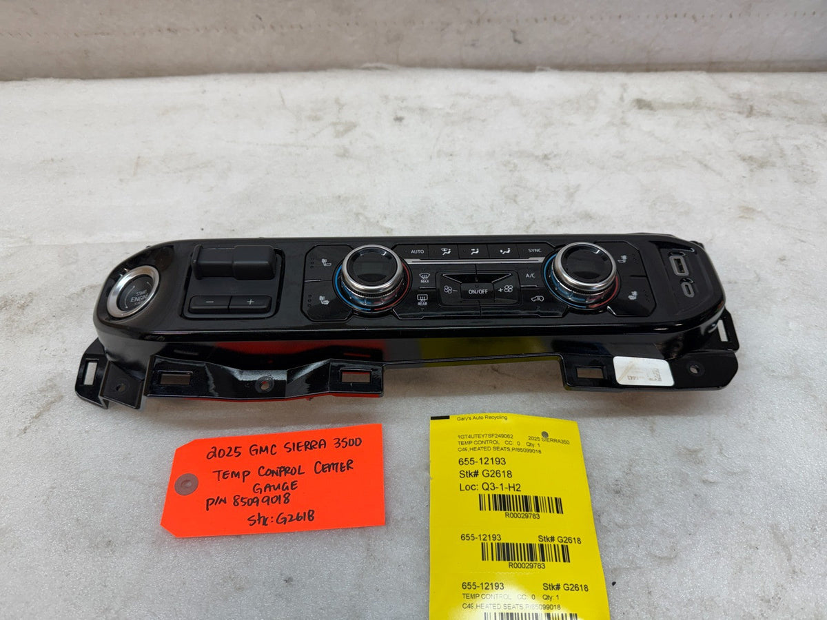 24 25 Chevrolet GMC 3500hd SIERRA DASH HEATER AC CONTROL PANEL 85099018