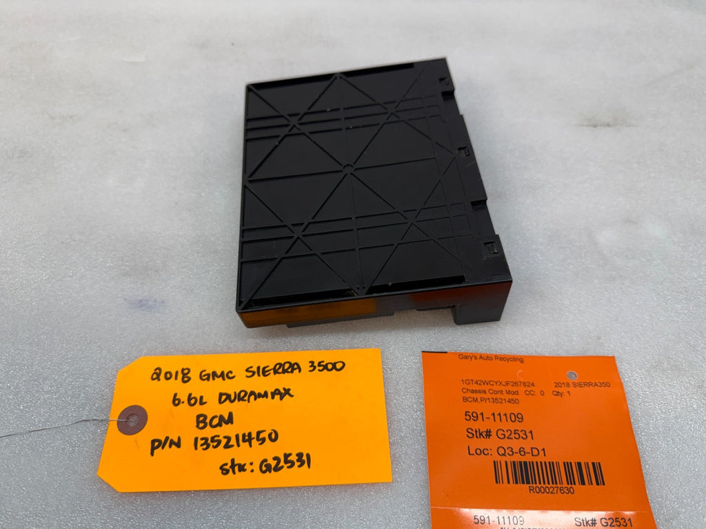 18 19 20 GMC 2500 3500 SIERRA SILVERADO BCM BODY CONTROL MODULE 13521450