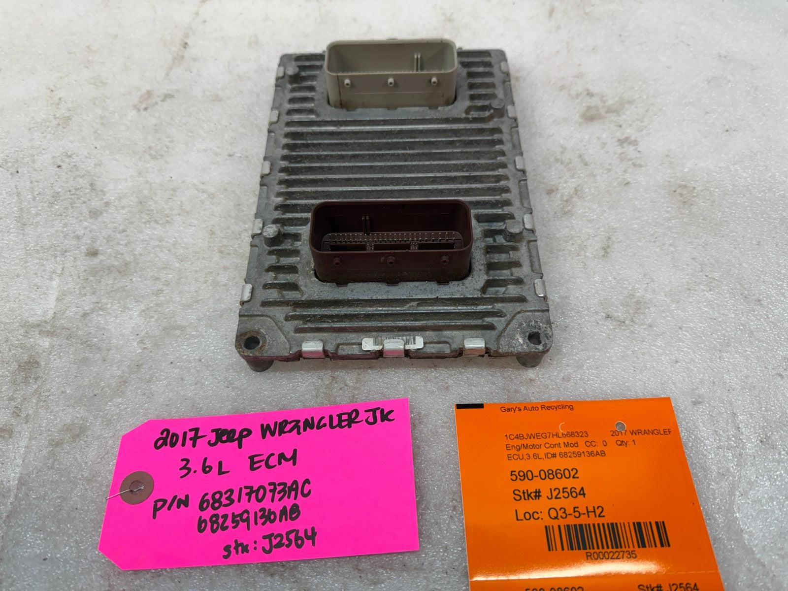 16 17 18 JEEP WRANGLER JK 3.6 AUTO TRANS ENGINE COMPUTER ECM ECU P68259136AB
