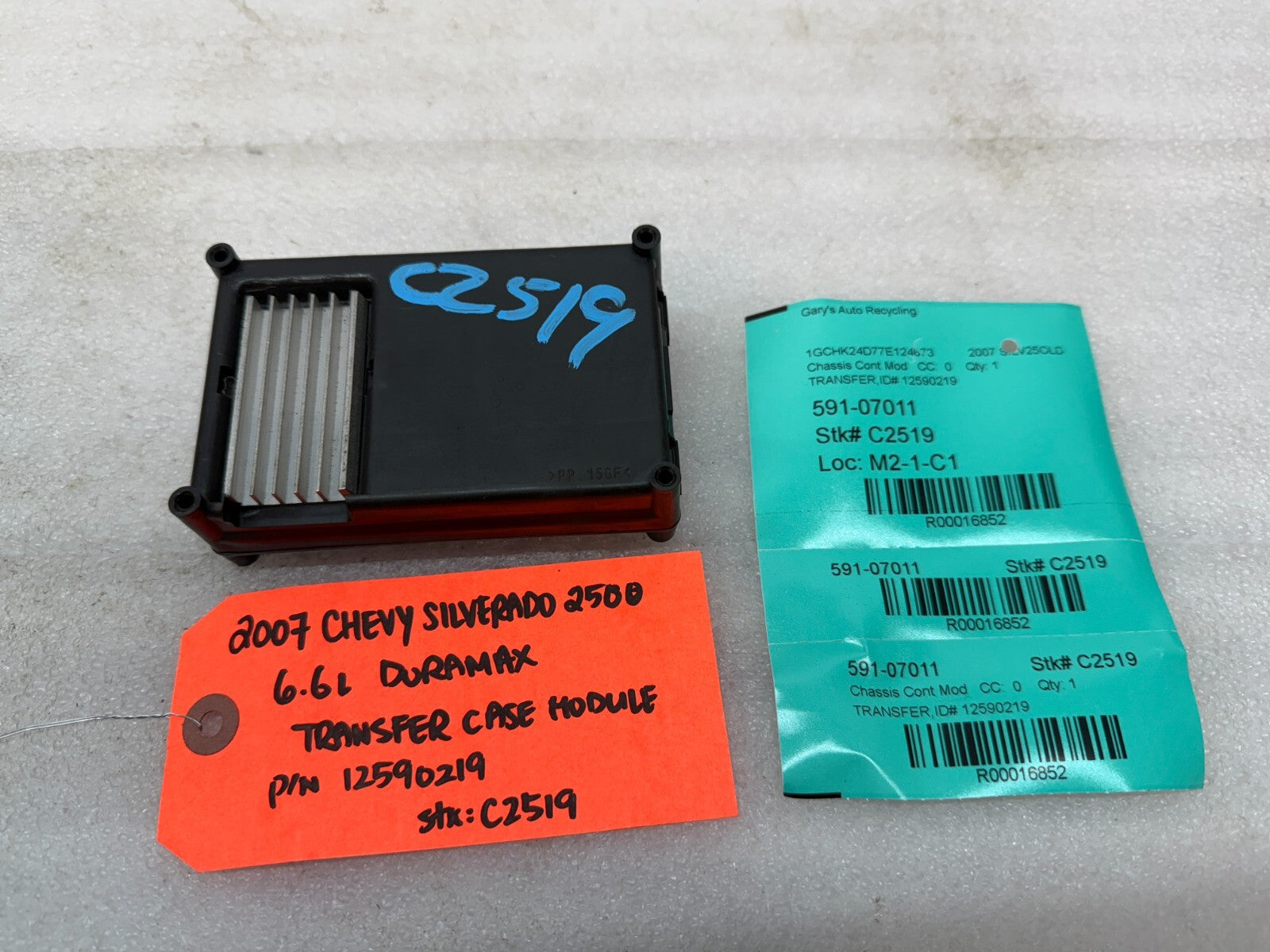 03-07 GMC SIERRA SILVERADO 2500 3500 TRANSFER CASE CONTROL MODULE 12590219