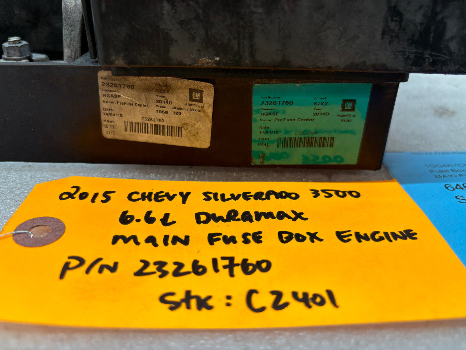 15-17 GMC CHEVROLET SILVERADO 2500HD 3500HD 6.6 LML JUNCTION BOX 23261760