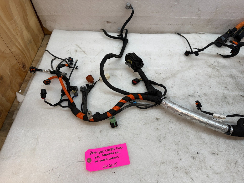 14 GMC SIERRA CHEVROLET SILVERADO 3500HD DURAMAX 6.6 LML ENGINE WIRING HARNESS