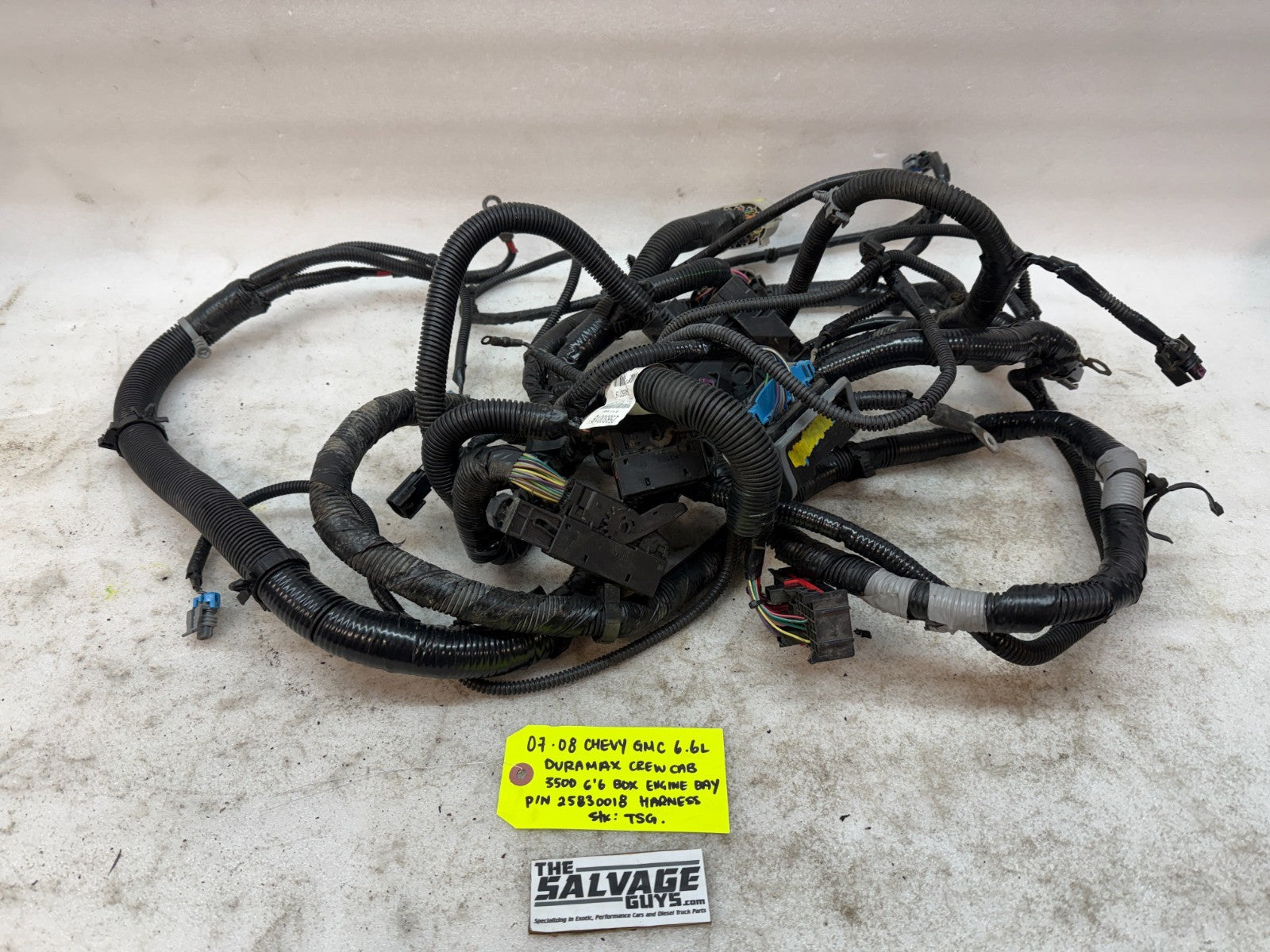 08-10 GMC CHEVROLET 2500HD DURAMAX 6.6 LMM ENGINE BAY WIRING HARNESS 25830018