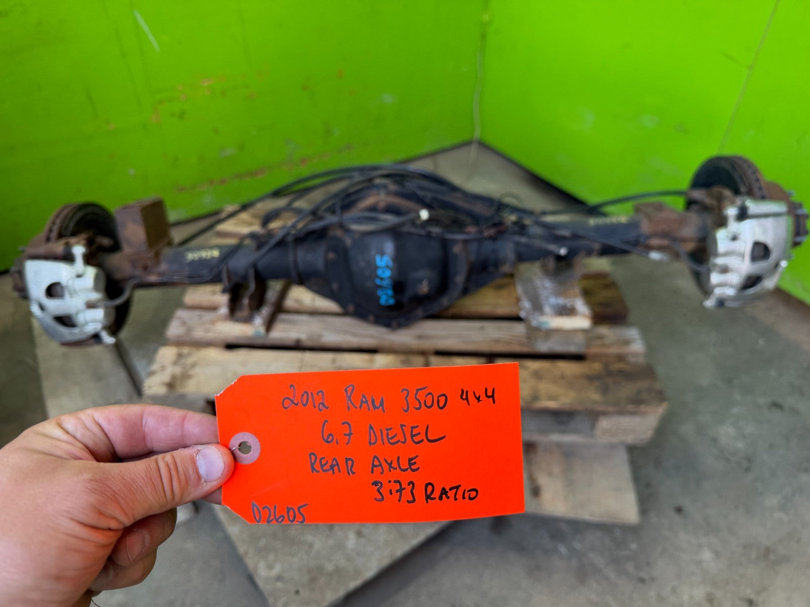 12 DODGE RAM 2500 3500 SINGLE REAR WHEEL SRW REAR DIFFERENTIAL AXLE 3.73