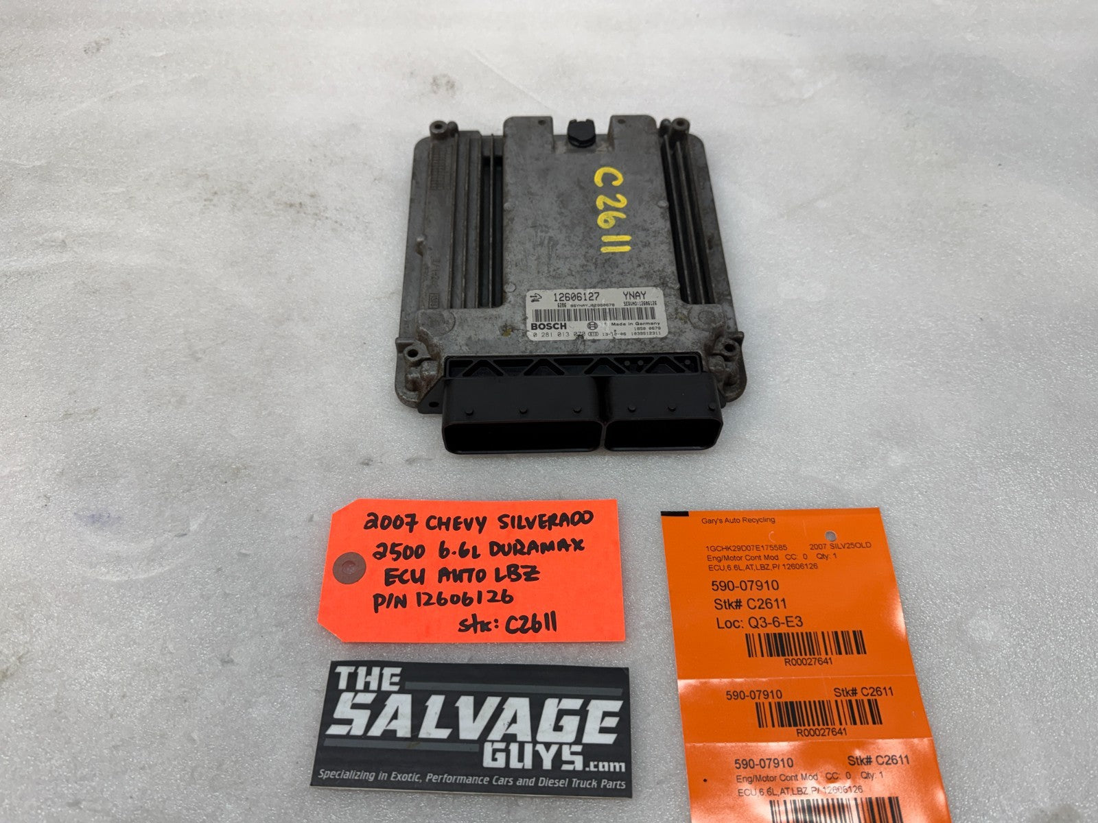 06 07 Chevrolet GMC 2500HD DURAMAX 6.6 LBZ ECM ECU ENGINE COMPUTER 12606126