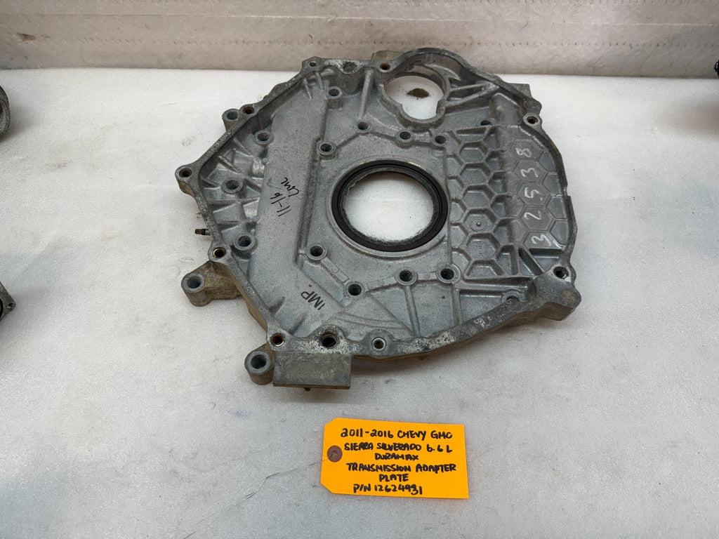 11-16 GMC DURAMAX 6.6 LML TRANSMISSION TO ENGINE ADAPTER PLATE 12624931