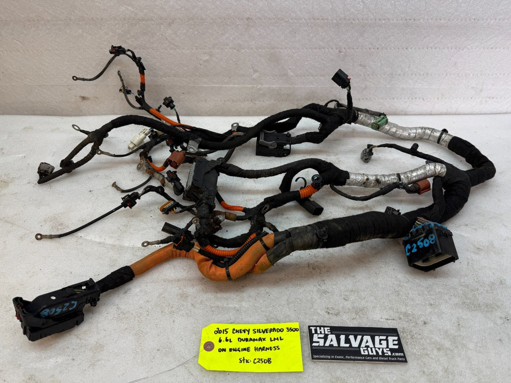 15 GMC SIERRA CHEVROLET SILVERADO 3500HD DURAMAX 6.6 LML ENGINE WIRING HARNESS