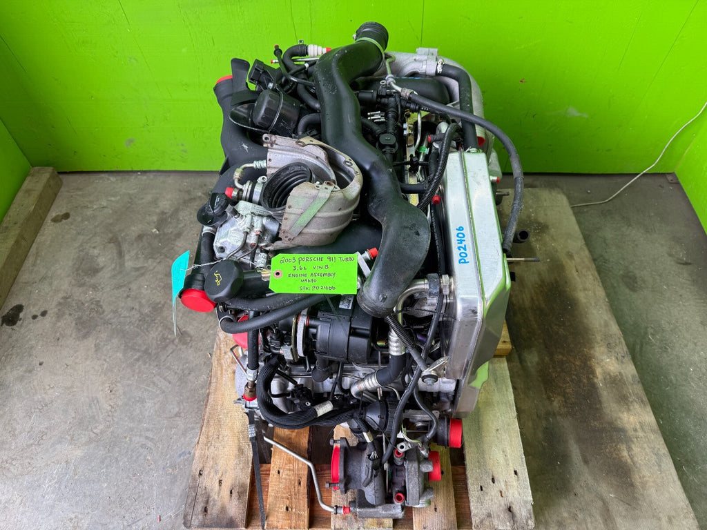 03 PORSCHE 996TT TURBO COMPLETE X50 3.6 ENGINE MOTOR ASSEMBLY 01-05 ONLY 46K!!