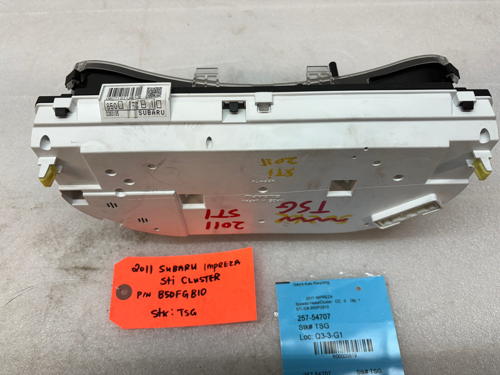 08-13 Subaru Impreza WRX GR8 STi INSTRUMENT GAUGE CLUSTER SPEEDOMETER 850FG810