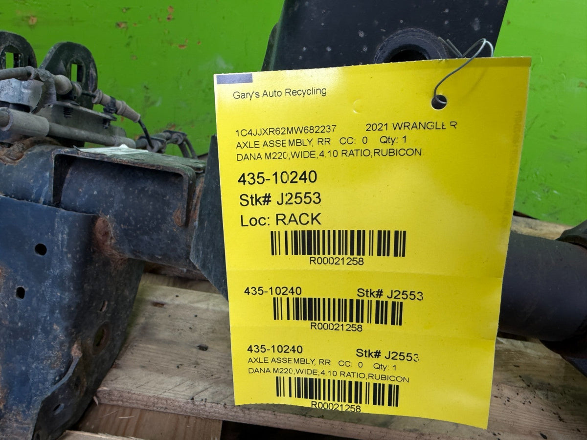 21 JEEP WRANGLER JL JT RUBICON DANA M220 REAR AXLE 4.10 LOCKER WIDETRACK 18-23