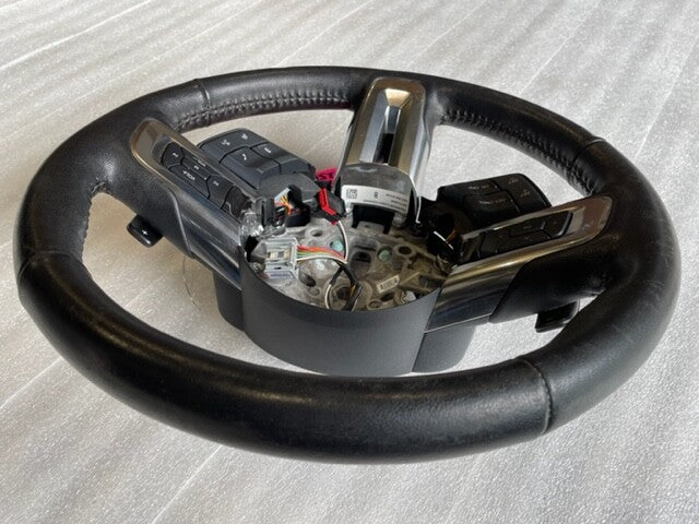 2016 FORD MUSTANG GT BLACK LEATHER STEERING WHEEL W CONTROLS  AUTOMATIC 15 16 17