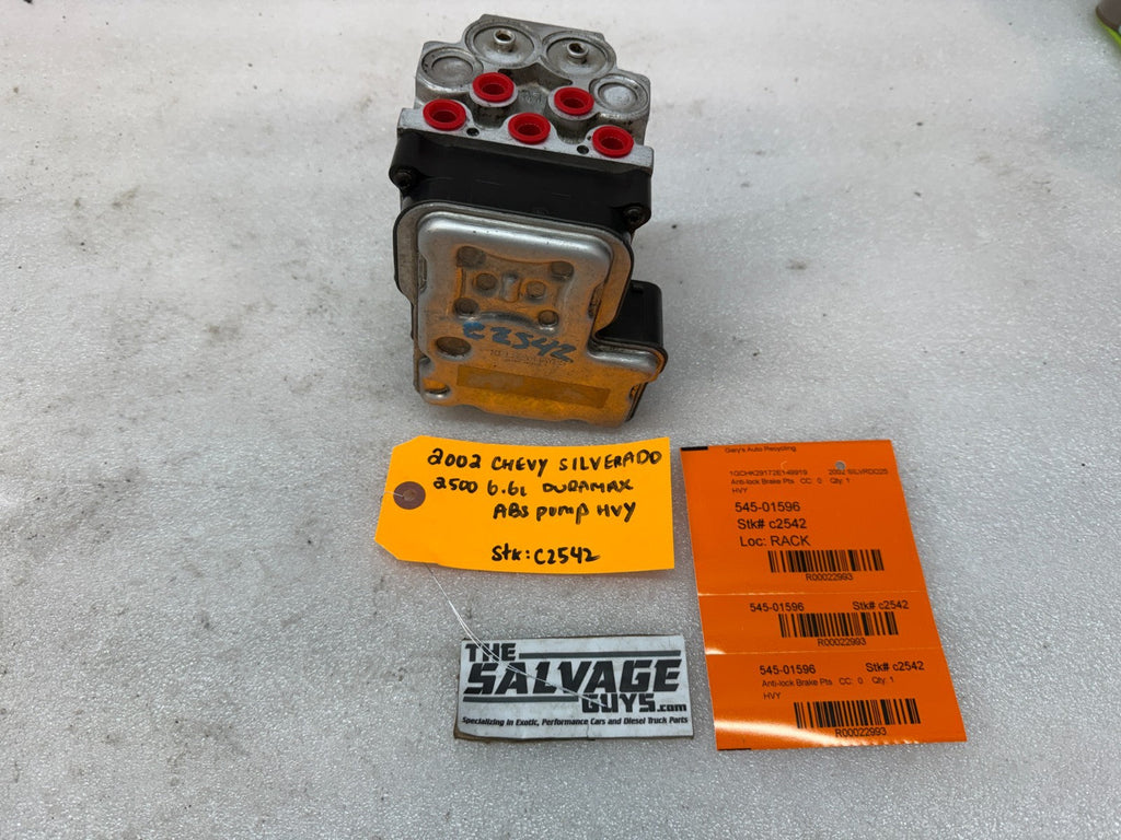 01 02 Chevrolet GMC SILVERADO 2500 6.6 ABS ANTI LOCK BRAKE PUMP MODULE HVY