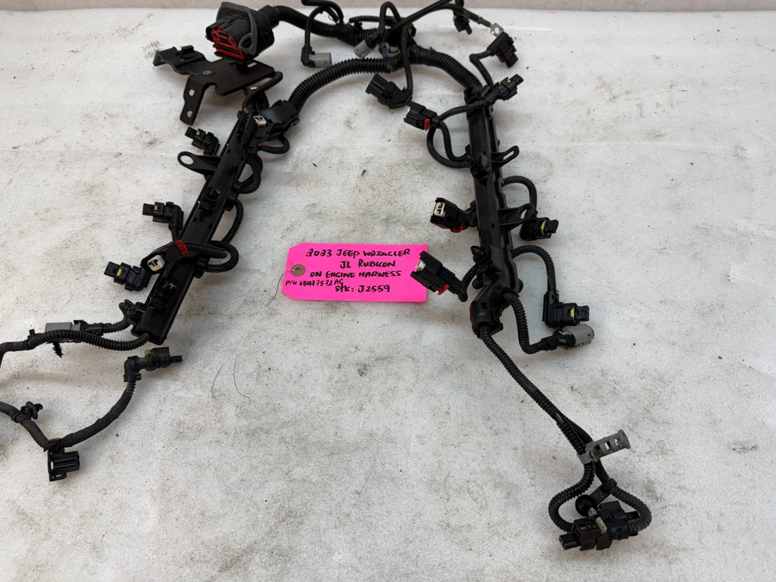 23 JEEP WRANGLER RUBICON JL JT 3.6 ON ENGINE WIRING HARNESS LOOM 68417572AC
